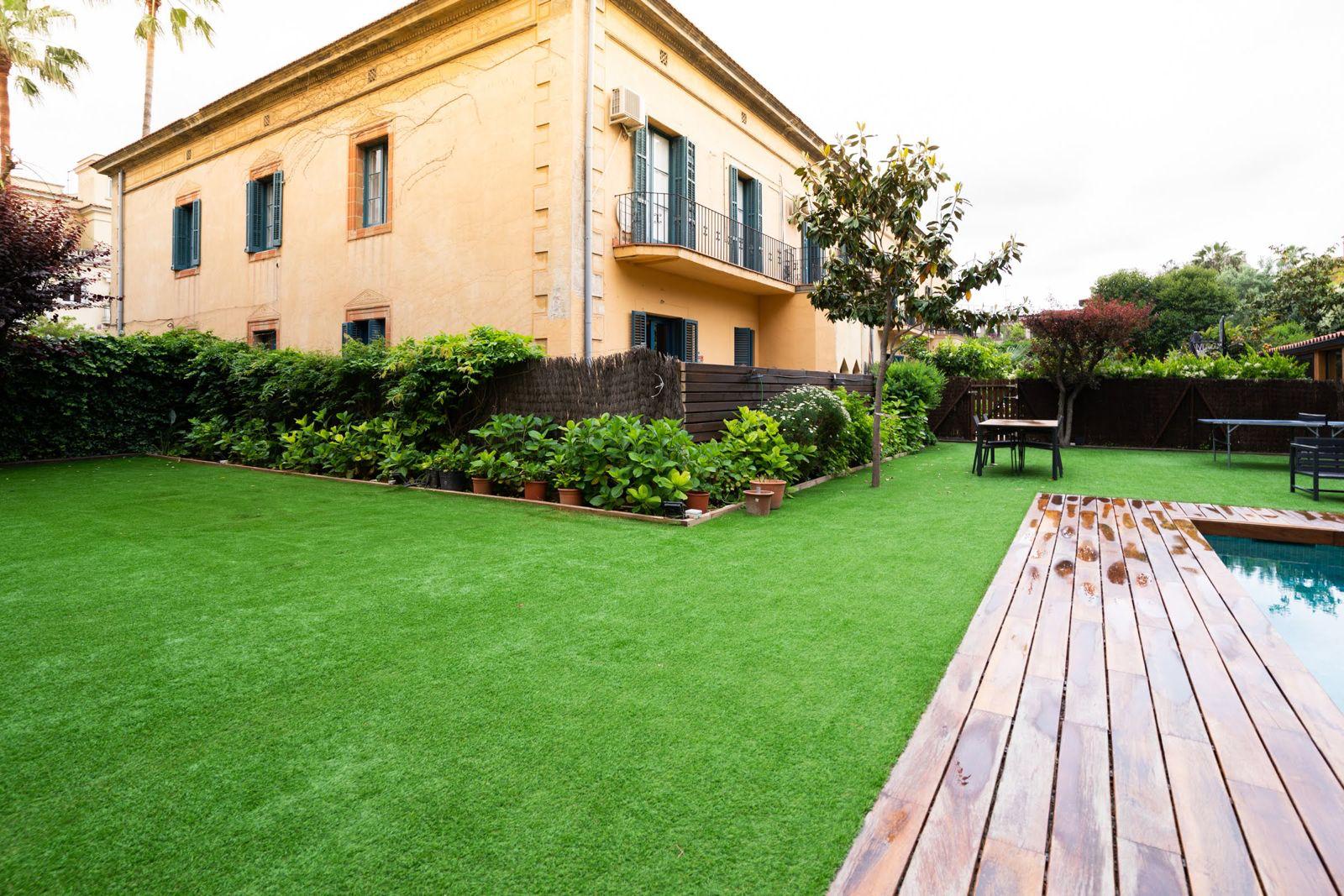 Private garden and pool with timber deck
