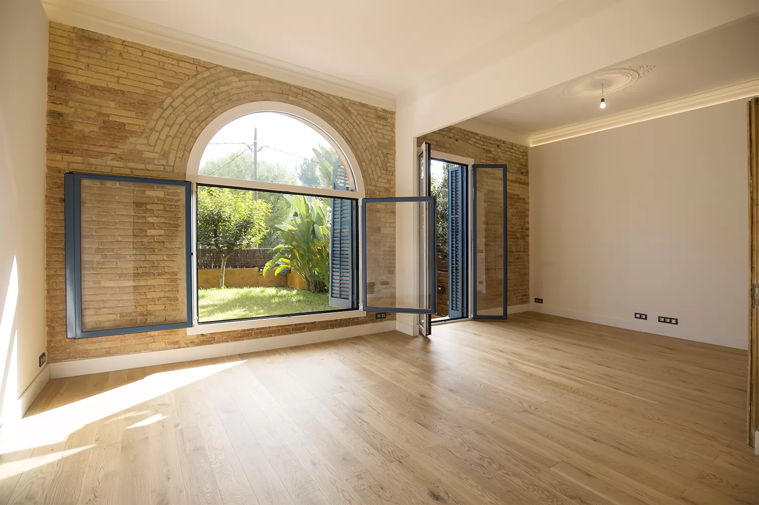 Garden apartment living room