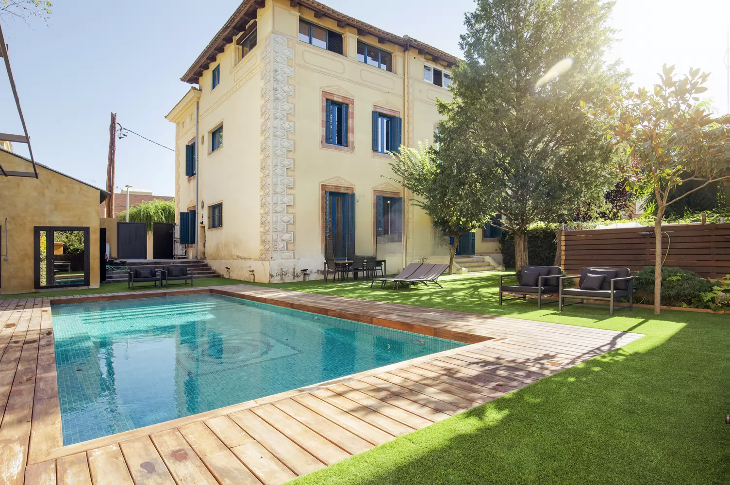 Community pool and garden