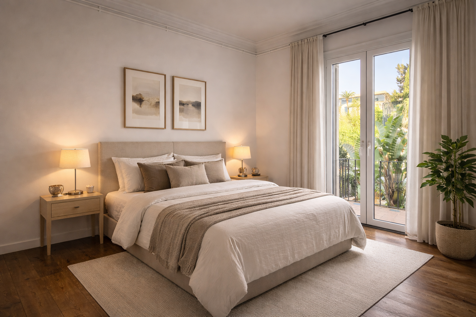 Master bedroom with double bed